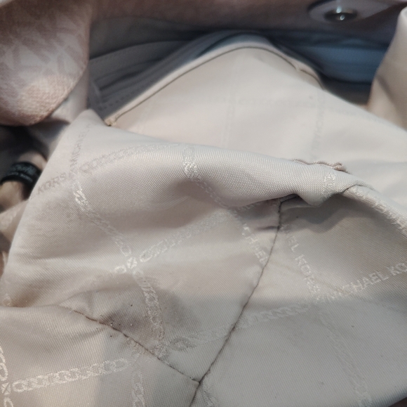 Michael Kors Handbag Purse Tote Pink MK Logo Shoulder Bag - Picture 14 of 16